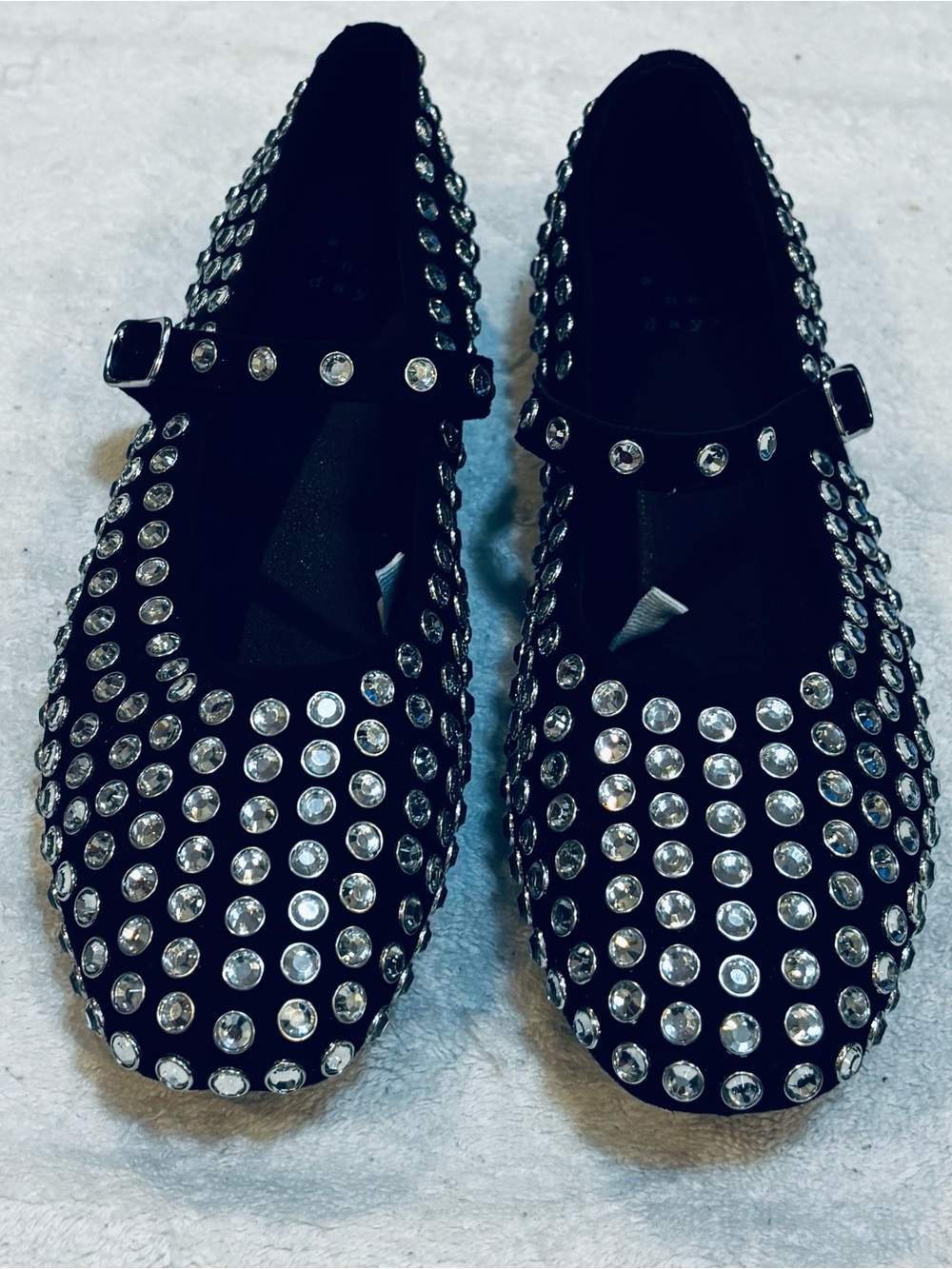 Brand New Crystal Flats - Size 7.5  By A New Day - Box 86